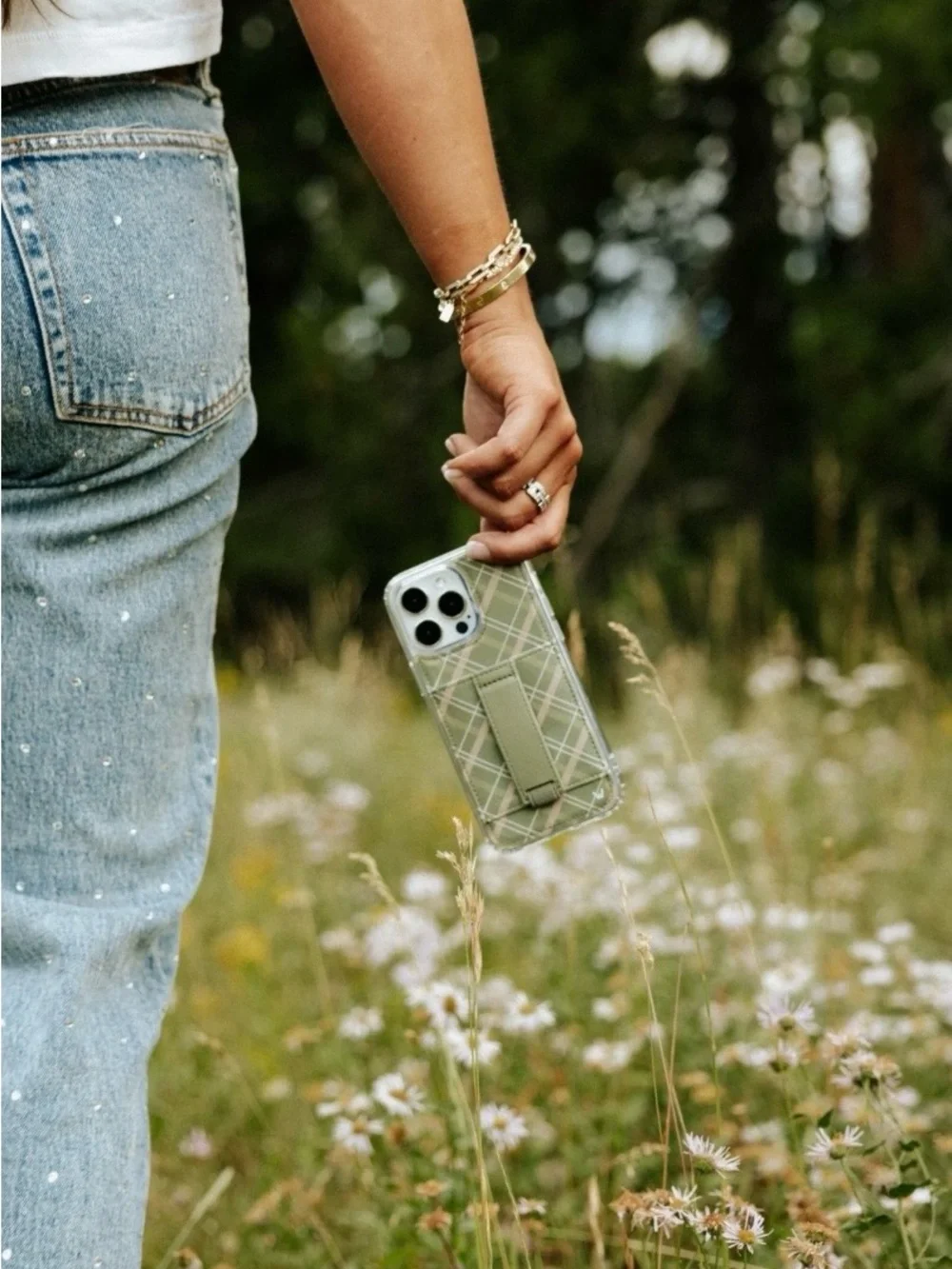 Wall Case “Stars Hollow by Casey Holmes” Green Plaid iPhone 13 Pro Max NWT